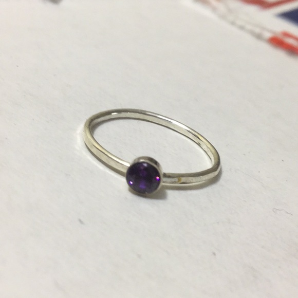 (2-13) 925 Sterling Silver Bezel Set 3mm Alexandrite Gemstone Solitaire Ring - Picture 3 of 7